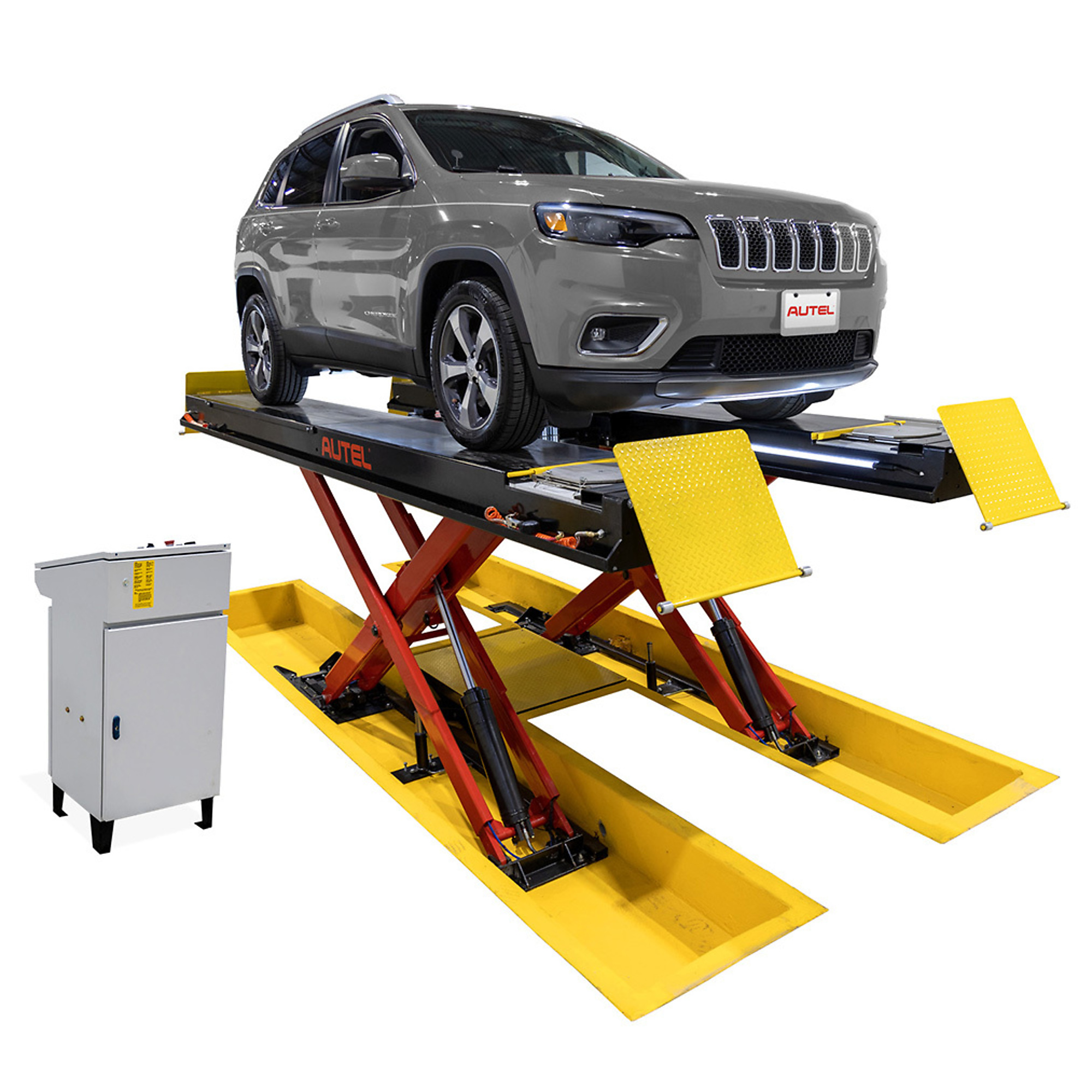 Autel Flush-Mounted Scissor Lift — 12,000-Lb. Capacity, ADAS Compatible, 185in. x 26in. Runways, Model# AULS12ALOR1T